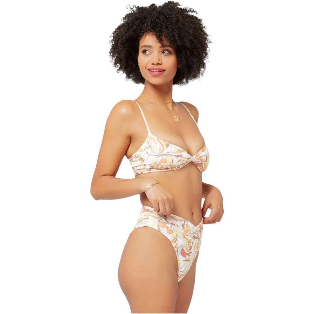 l*space Nancy Lee Printed Bitsy Bikini Bottom in Sunshine Floral. Size Small-New - Picture 5 of 15